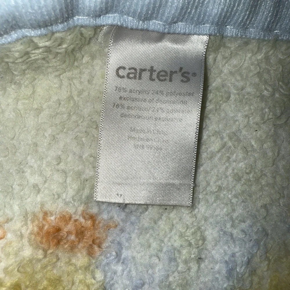 Vintage Carter's Plush Duck Ducks Dragonfly Clouds Baby Blanket Cozy Soft 44X30